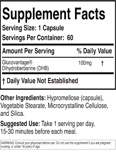 Dihydroberberine supplement facts
